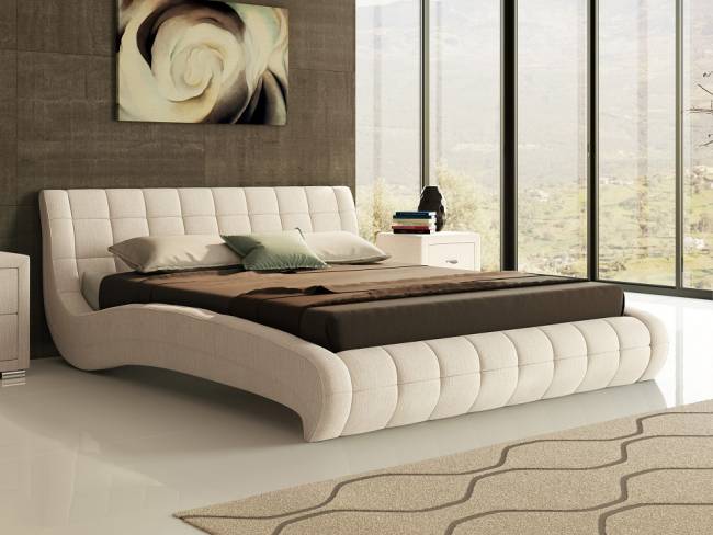 Кровать Nuvola 1, цвет: Глазго бежевый Кровать Nuvola 1, цвет: Глазго бежевый