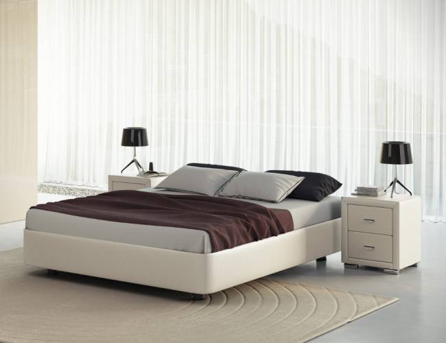 Кровать Rocky Base, цвет: Экокожа Sprinter Pearl Кровать Rocky Base, цвет: Экокожа Sprinter Pearl