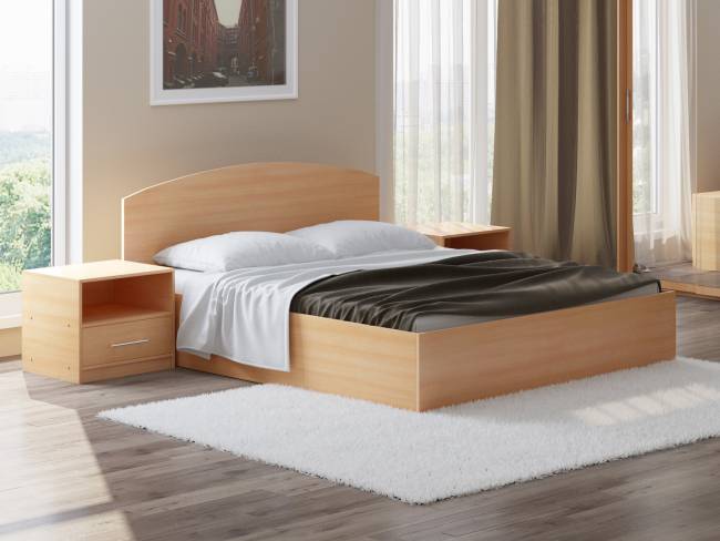 Кровать Этюд с подъёмным механизмом, цвет: Бук Бавария Кровать Этюд с подъёмным механизмом, цвет: Бук Бавария