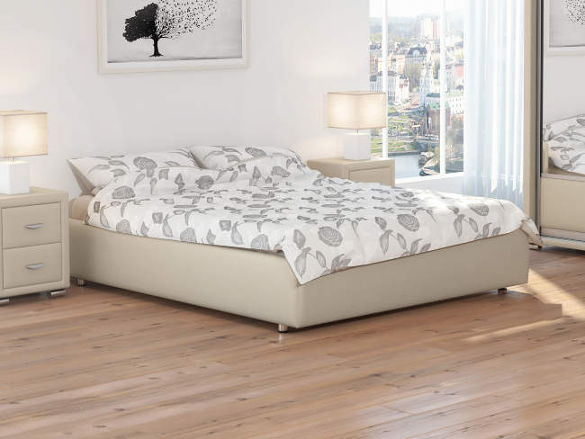 Кровать Como 1 Base, цвет: Экокожа Жемчуг Кровать Como 1 Base, цвет: Экокожа Жемчуг