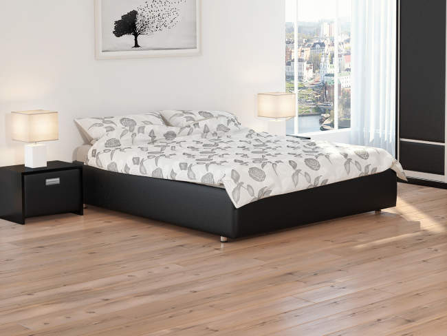 Кровать Como 1 Base, цвет: Экокожа Черная Кровать Como 1 Base, цвет: Экокожа Черная